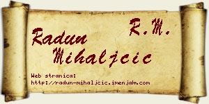Radun Mihaljčić vizit kartica